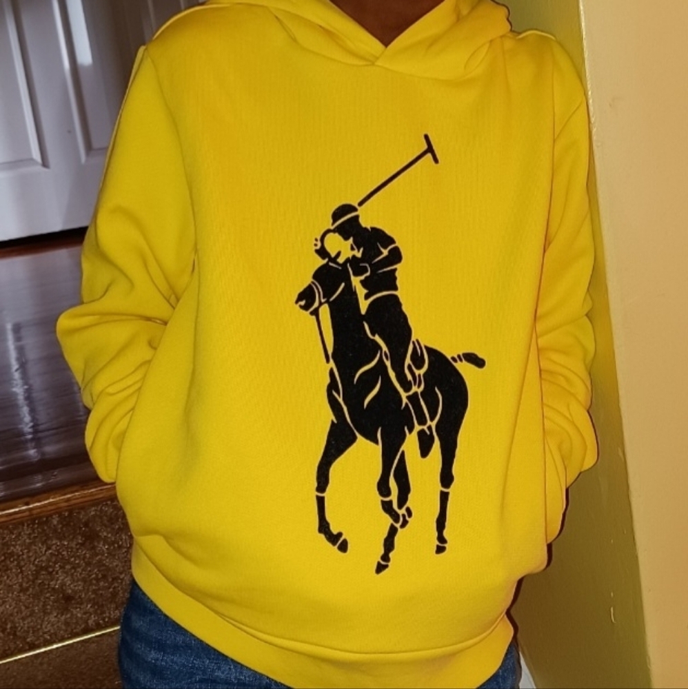 Yellow Polo Graphic Hoodie